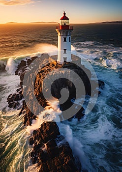 The Lighthouse on the Rocky Outcropping