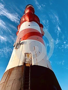 Lighthouse `Roter Sand` in the German bay of the North Sea