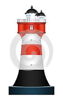 The lighthouse Roter Sand in the North Sea