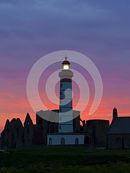 lighthouse and ruins of monastery, Pointe de Saint Mathieu, Brit