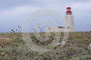 The lighthouse at Sagres Point on Algarve coast