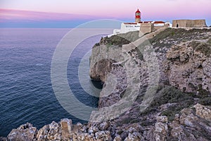 Lighthouse in Sagres, Portugal