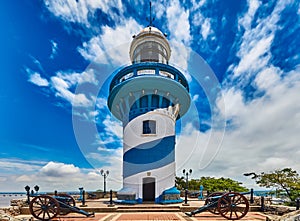 Lighthouse Santa Anna fort Las Penas Guayaquil Ecuador landmark