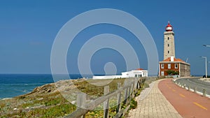 Lighthouse at Sao Pedro de Moel, Portugal