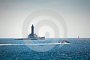 The lighthouse in the sea