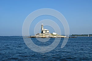Lighthouse in the sea