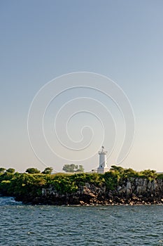 Lighthouse on sea cliffs