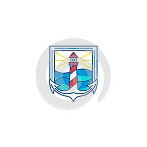 LIGHTHOUSE SEA ICON LOGO VECTOR