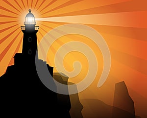 Lighthouse silhouette