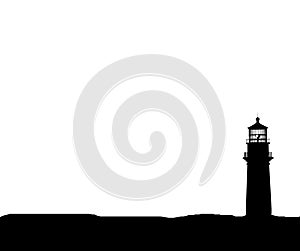 Lighthouse silhouette isolation