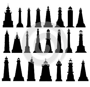 Lighthouse Silhouette Set