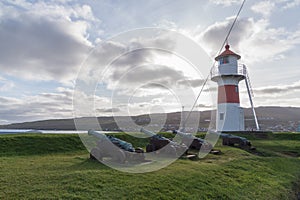 Lighthouse on Skansin, Torshavn, Faroe Islands, Denmark