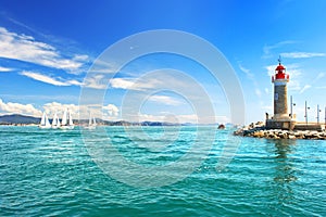 Lighthouse of St. Tropez. mediterranean landscape