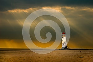 Lighthouse and storm