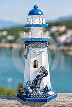 Lighthouse Summer decoration. Lighthouse Model