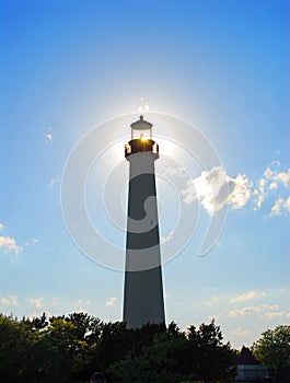 Lighthouse and sun