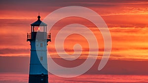 Lighthouse Sunrise on Lake Superior