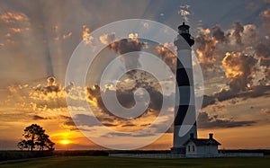 Lighthouse sunrise photo