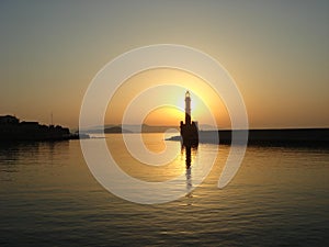 Lighthouse at Sunset