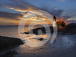 Lighthouse at sunset