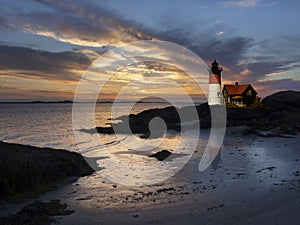 Lighthouse at sunset