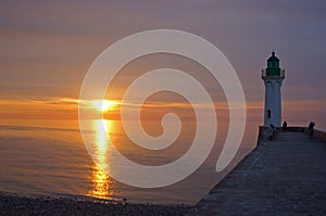 Lighthouse at sunset
