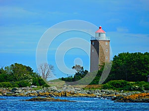 Lighthouse in Svaneke. Bornholm. Denmark