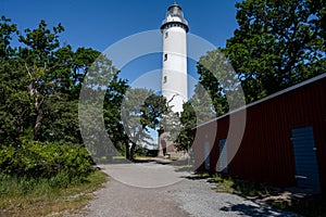 The lighthouse Tall Erik at the northern tip of the Baltic island of Oland