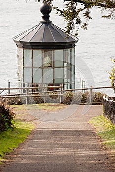 Lighthouse Tower Frosted Glass Fresnel Lens Cape Meares Pacific