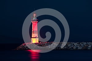 Lighthouse in Turgutreis. Bodrum, Mugla