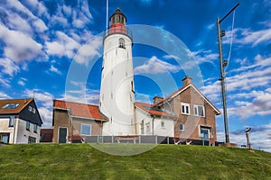 The lighthouse of Urk at the Dutch Ijsselmeer