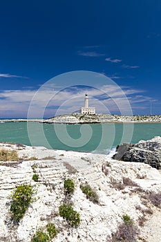 Lighthouse in Vieste, Apulia region, Italy