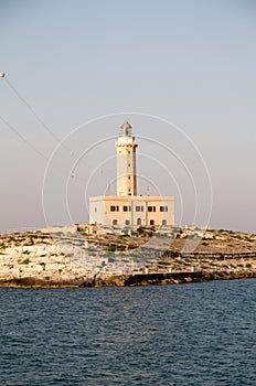 Lighthouse in vieste, italy