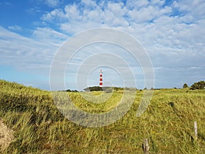 Lighthouse view through the dunes
