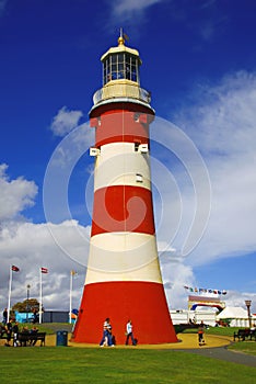 Lighthouse in vital city of Plymouth, England