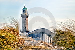 Lighthouse of WarnemÃÂ¼nde Germany photo