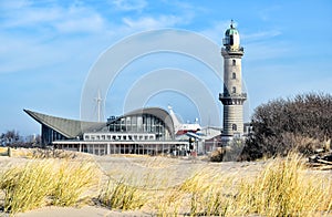 Lighthouse of WarnemÃÂ¼nde Germany photo