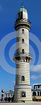 Lighthouse in WarnemÃÂ¼nde (Germany) photo