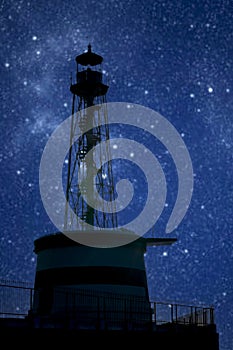 A lighthouse was in the night time, Dili Timor Leste photo