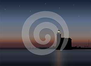 lighthouse whit sunris