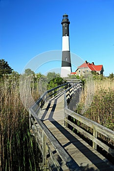 Lighthouse and Winding Boardwalk