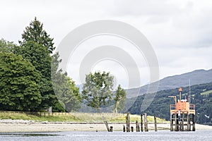 Lighthouse on wooden structure in Argyll and Bute