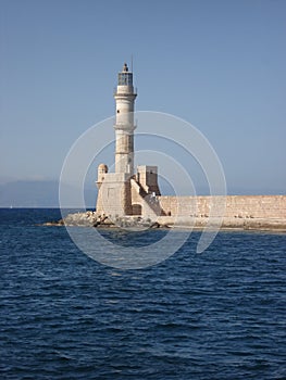 Lighthouse in xania photo