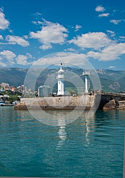 Lighthouse in Yalta, Crimea.