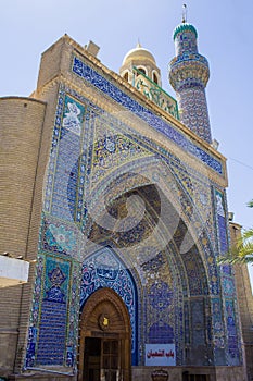 Lighthouses and doors of the mosque of Kufa photo
