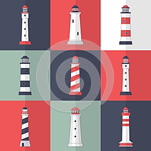 Lighthouses icons photo