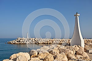 Lighthouses in summer day