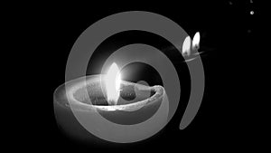 Lighting Candle in black and white