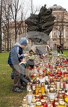 Lighting candles