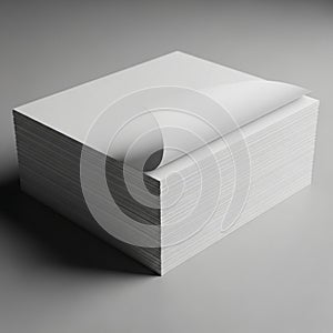 The lighting casts subtle shadows, emphasizing the thickness of the stack